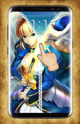 Play Saber Zipper Lock Screen