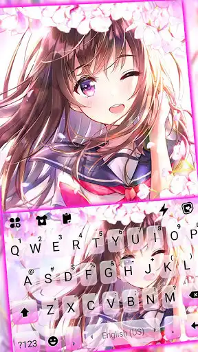 Play Sakura Anime Girl Keyboard Background  and enjoy Sakura Anime Girl Keyboard Background with UptoPlay