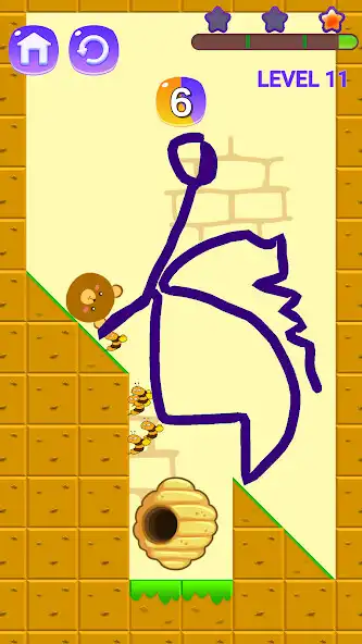 Play Save The Bear - Draw To Save as an online game Save The Bear - Draw To Save with UptoPlay