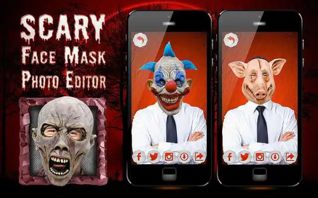 Play Scary Face Mask Photo Editor