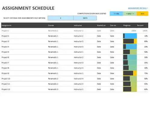 Play Schedule-focused templates as an online game Schedule-focused templates with UptoPlay