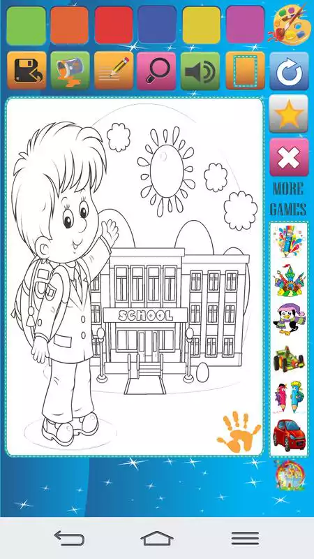 Play School Kid Coloring Book