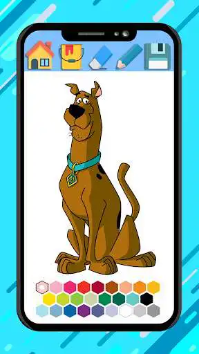 Play Scooby coloring doo cartoon game as an online game Scooby coloring doo cartoon game with UptoPlay