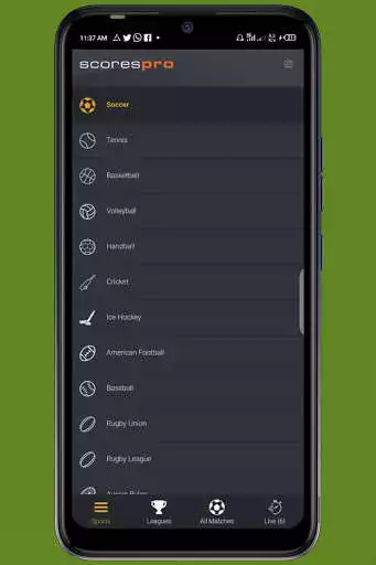 Play Scores Pro: All Score Live Scores as an online game Scores Pro: All Score Live Scores with UptoPlay