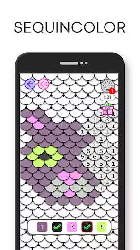 Play Sequin by Number Live Coloring as an online game Sequin by Number Live Coloring with UptoPlay