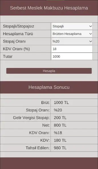 Play Serbest Meslek Makbuzu Hesapla as an online game Serbest Meslek Makbuzu Hesapla with UptoPlay