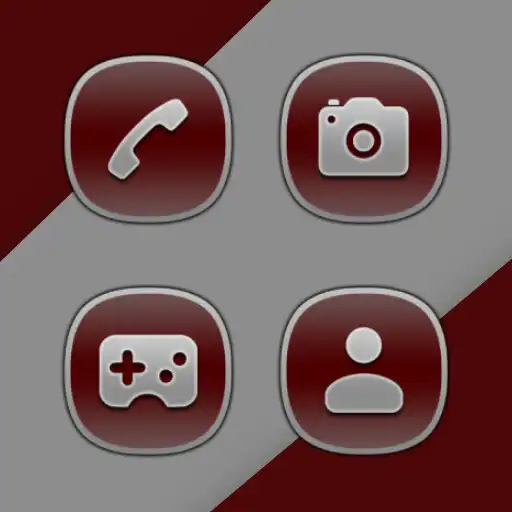 Play Shadow Frost Burgundy Icons APK