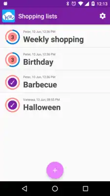 Play shareList! - Shopping lists