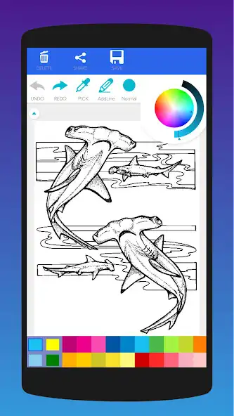 Play Shark Attack Coloring Book  and enjoy Shark Attack Coloring Book with UptoPlay