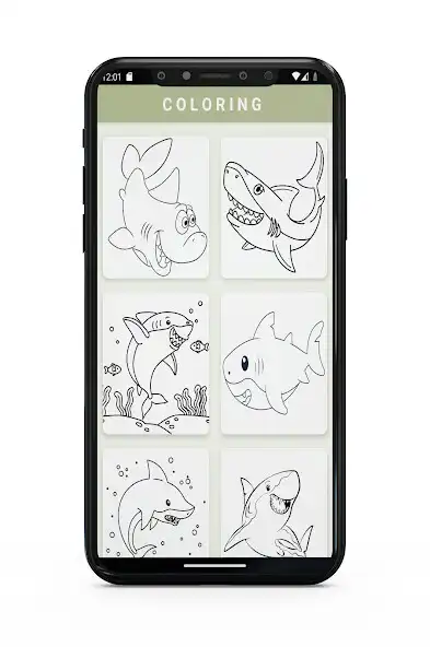 Play Shark Coloring Book Game as an online game Shark Coloring Book Game with UptoPlay