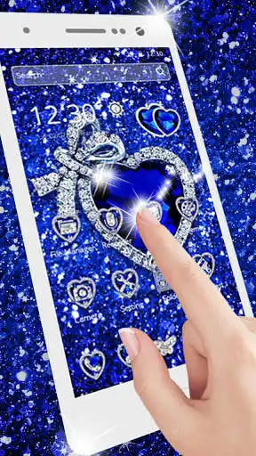 Play Shiny Blue Glitter Heart Theme  and enjoy Shiny Blue Glitter Heart Theme with UptoPlay