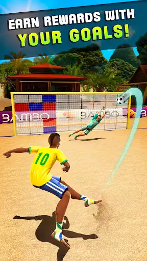 Play Shoot Goal - Beach Soccer Game as an online game Shoot Goal - Beach Soccer Game with UptoPlay