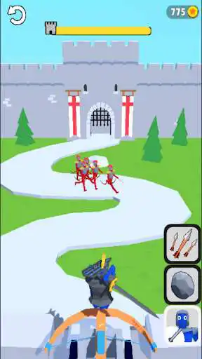 Play Shoot the Warrior: Castle Defense 3D as an online game Shoot the Warrior: Castle Defense 3D with UptoPlay