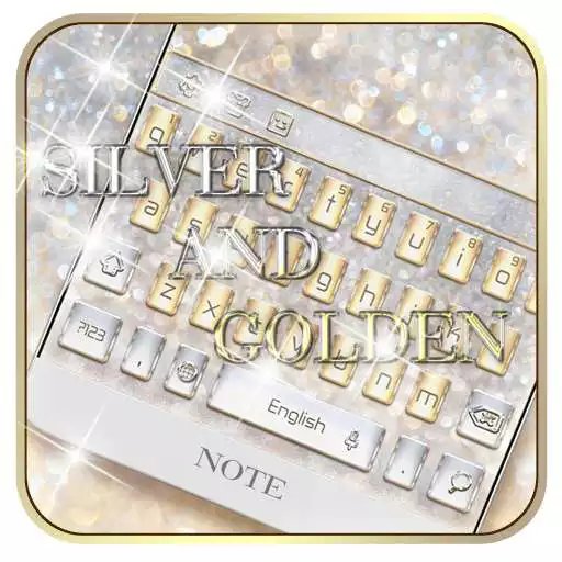 Free play online Silver and Gold Theme Keyboard  APK