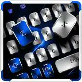 Free play online Silver Blue Metal Keyboard APK