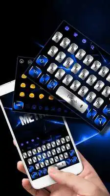 Play Silver Blue Metal Keyboard