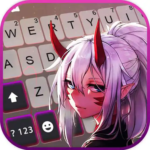 Play Silver Demon Girl Keyboard Background APK