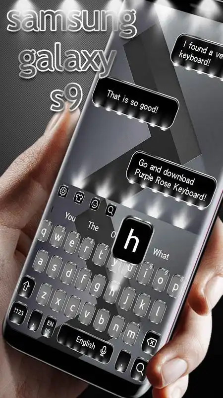 Play Silver Shine Keyboard For Galaxy S9