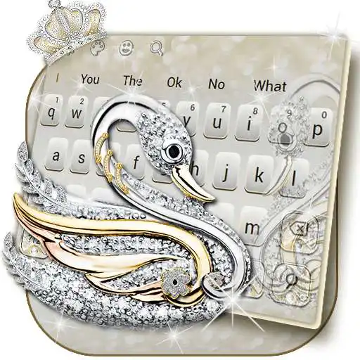 Free play online Silver Swan Keyboard Theme  APK