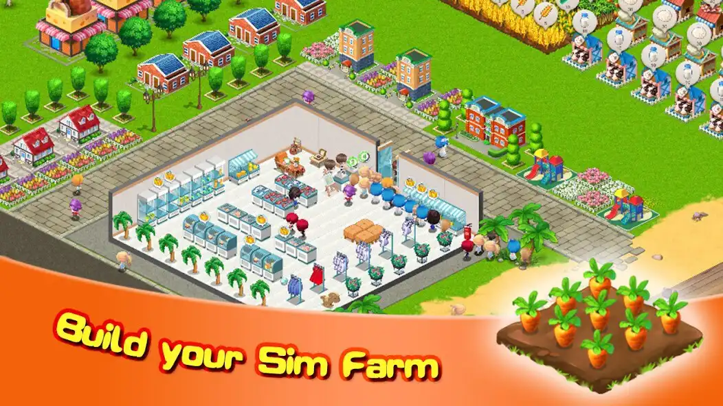 Play Sim Farm - Build Farm Town as an online game Sim Farm - Build Farm Town with UptoPlay