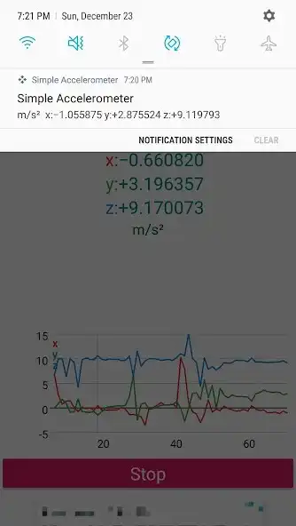 Play Simple Accelerometer (acceleration with gravity) as an online game Simple Accelerometer (acceleration with gravity) with UptoPlay