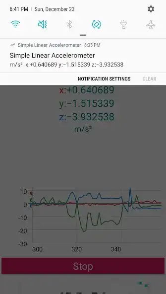 Play Simple Linear Accelerometer (excluding gravity) as an online game Simple Linear Accelerometer (excluding gravity) with UptoPlay