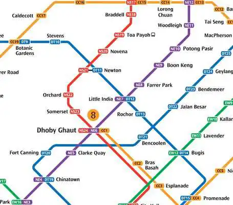 Play Singapore Metro map MRT and LRT train Map 2017