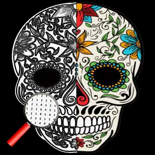 Play Skull Art Tattoo Coloring By Number APK