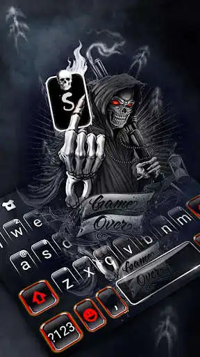 Play Skull Reaper Gun Keyboard Theme as an online game Skull Reaper Gun Keyboard Theme with UptoPlay