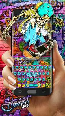 Play Skull Skater Graffiti Keyboard Theme