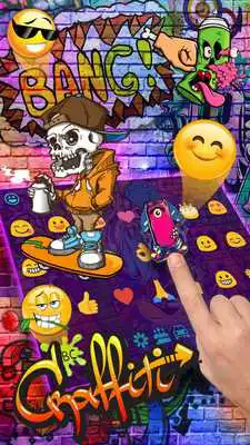 Play Skull Skater Graffiti Keyboard Theme