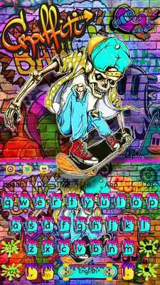 Play Skull Skater Graffiti Keyboard Theme