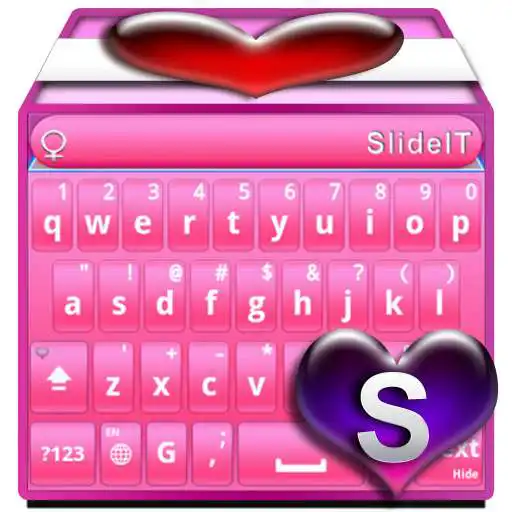 Run free android online SlideIT Pinky Valentine Skin APK