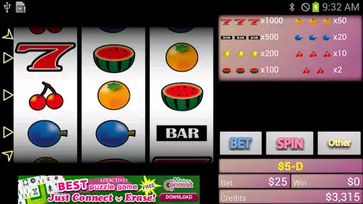 Play SlotMachine as an online game SlotMachine with UptoPlay