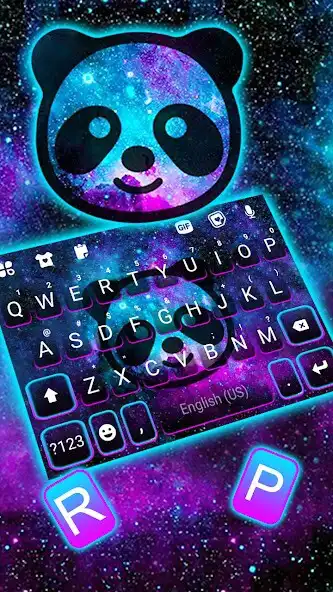 Play Smile Galaxy Panda Keyboard Background as an online game Smile Galaxy Panda Keyboard Background with UptoPlay