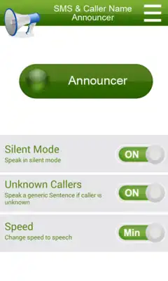 Play SMS  Caller Name Announcer