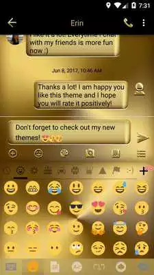 Play SMS Messages Metal Solid Gold Theme