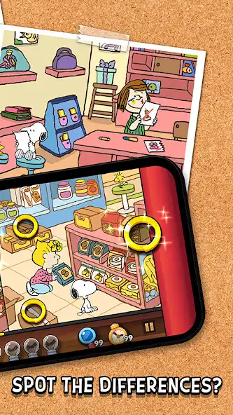 Play Snoopy Spot the Difference as an online game Snoopy Spot the Difference with UptoPlay