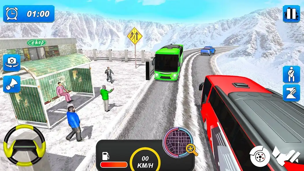 Play Snow Bus Simulator Games as an online game Snow Bus Simulator Games with UptoPlay