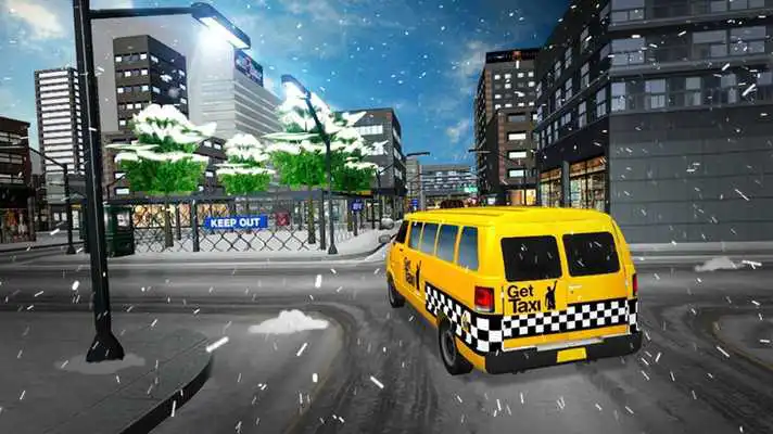 Play Snow City Taxi Driver Rush 3D