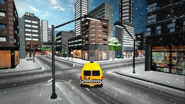 Play Snow City Taxi Driver Rush 3D