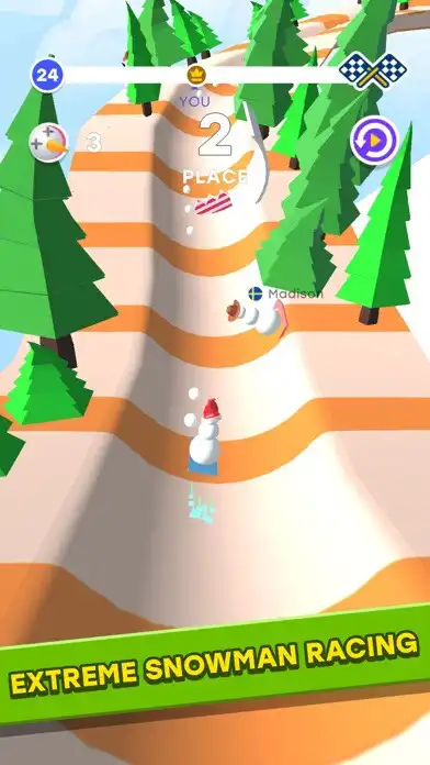 Play Snowman Race 3D PRO  and enjoy Snowman Race 3D PRO with UptoPlay