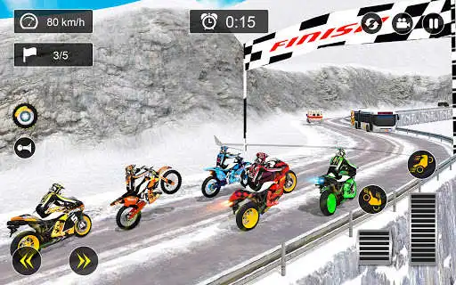 Play Snow Mountain Bike Racing 2021 - Motocross Race  and enjoy Snow Mountain Bike Racing 2021 - Motocross Race with UptoPlay