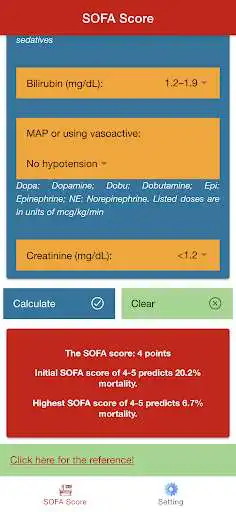 SOFA Score Calculator - Sepsis Assessment Tool online game with UptoPlay