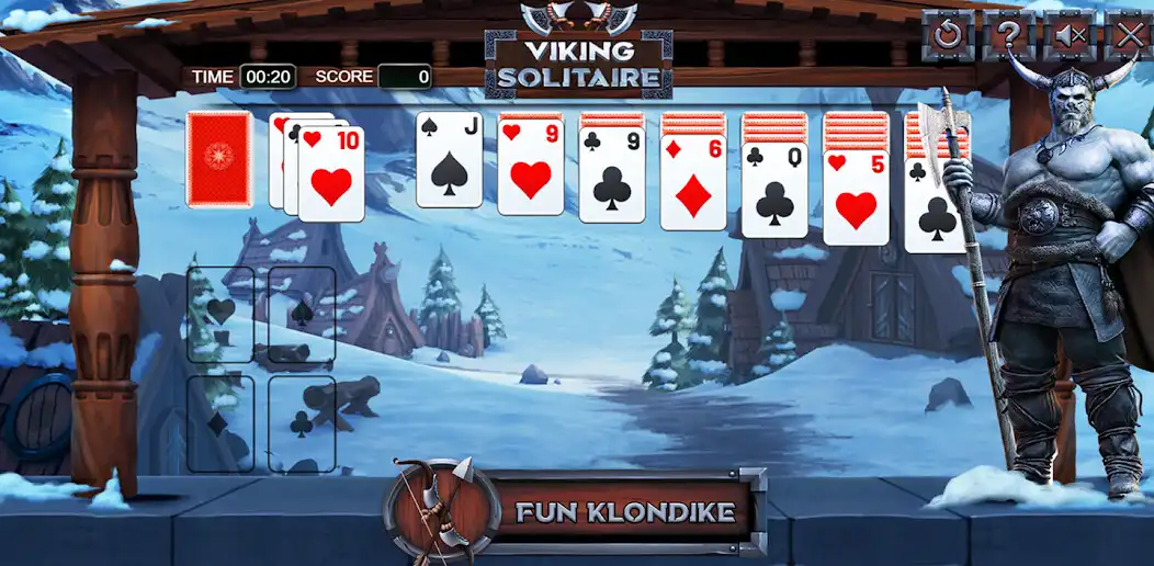 Play Solitaire Klondike Vikings as an online game Solitaire Klondike Vikings with UptoPlay