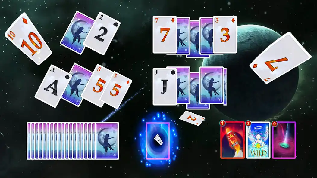 Play Solitaire Tripeaks Galaxy as an online game Solitaire Tripeaks Galaxy with UptoPlay