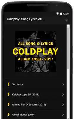 Play Song Lyrics All Albums Of Coldplay