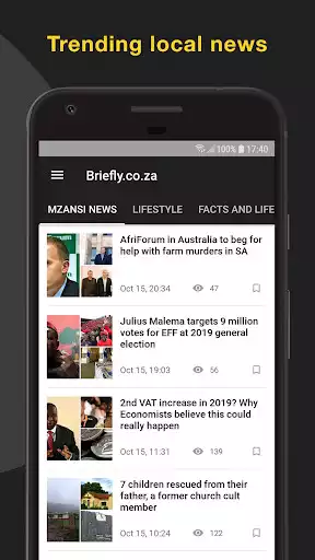 Play South Africa News BRIEFLY: Latest Mzansi SA News as an online game South Africa News BRIEFLY: Latest Mzansi SA News with UptoPlay