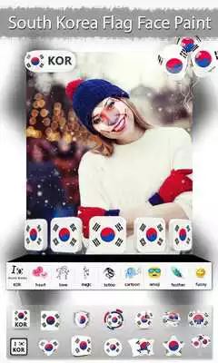 Play South Korea Flag Face Paint