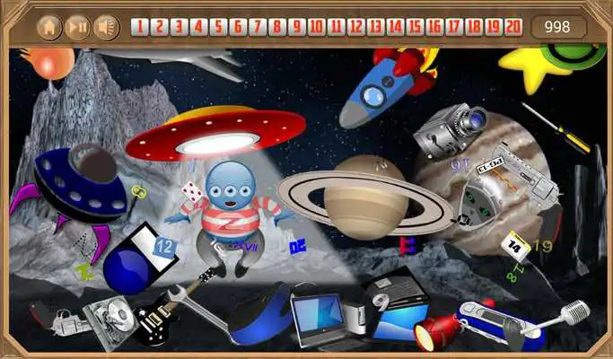 Play Space Junk Hidden Numbers